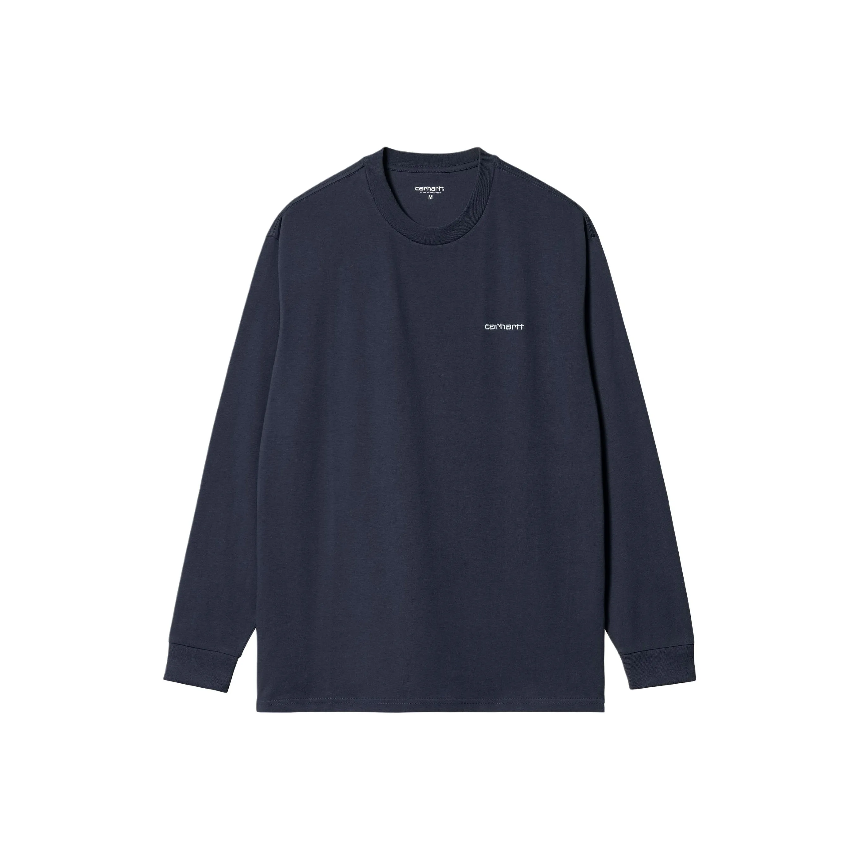 Carhartt WIP SS24 L/S Script Embroidery T Shirt T Shirt Unisex Air Force Blue
