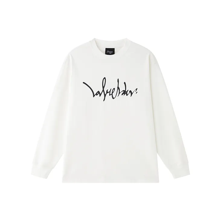 LOVE ME LATER Печатный Длинный Рукав Т-Рубашка Унисекс