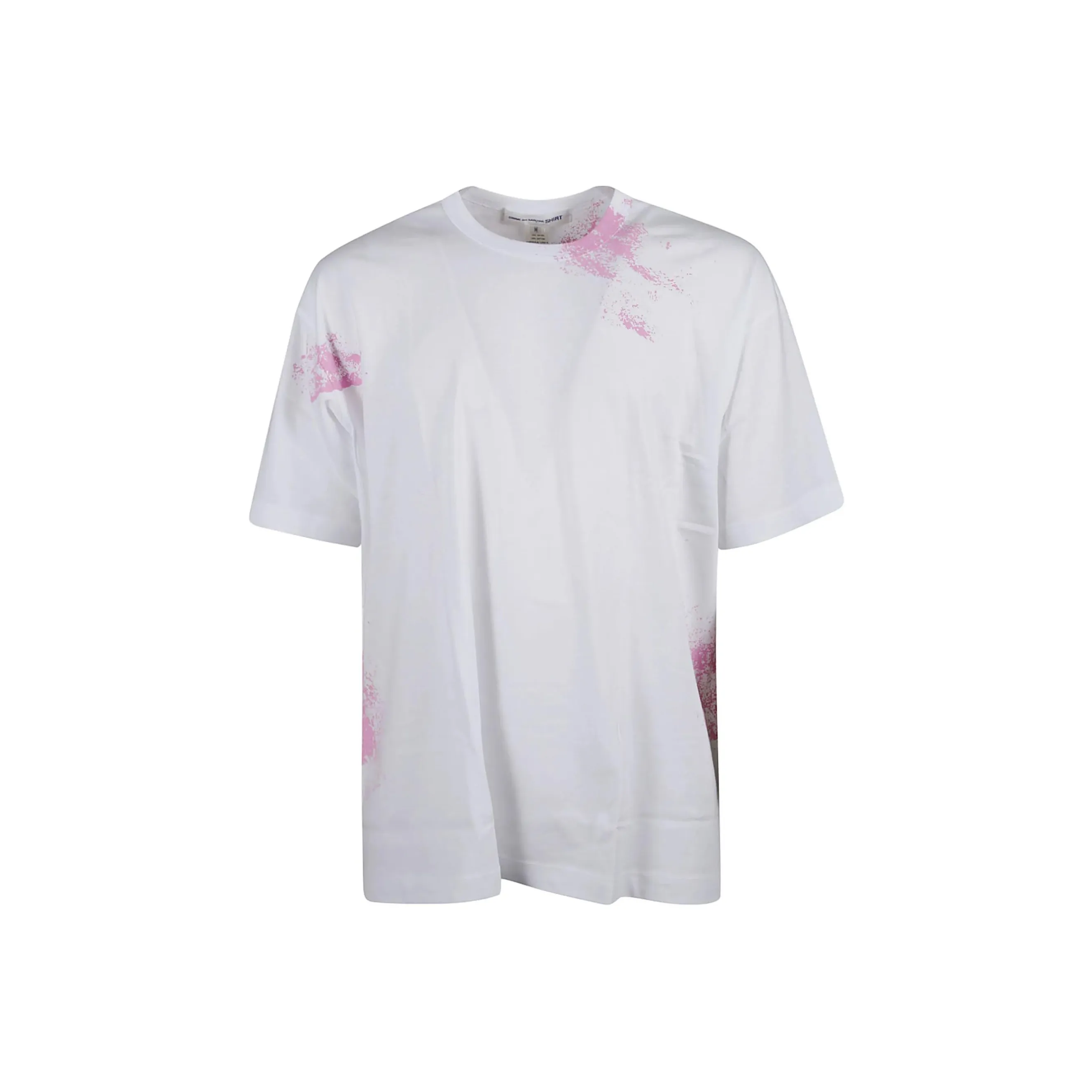 COMME DES GARCONS SHIRT Paint Splatter-detail Cotton T-shirt