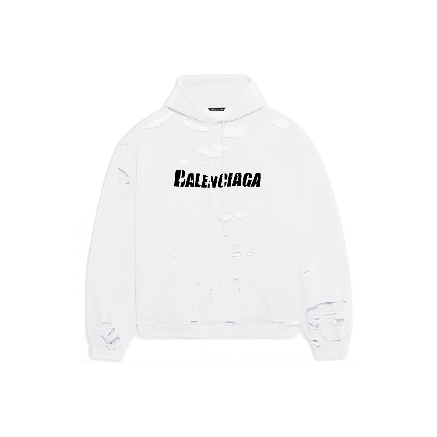 Balenciaga Caps Destroyed Oversize Fit Hoodie