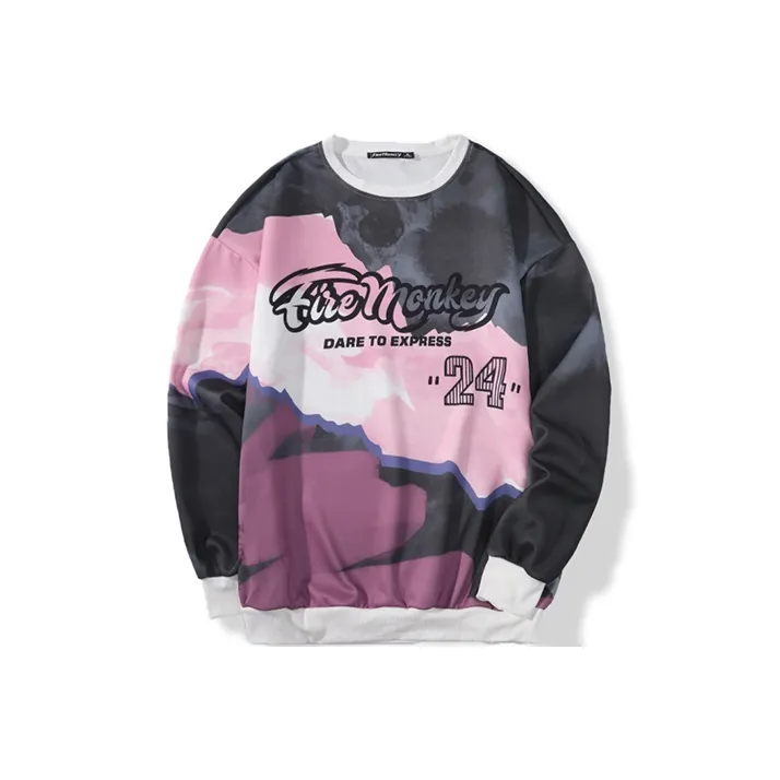 FireMonkey Толстовка Унисекс Черный Розовый