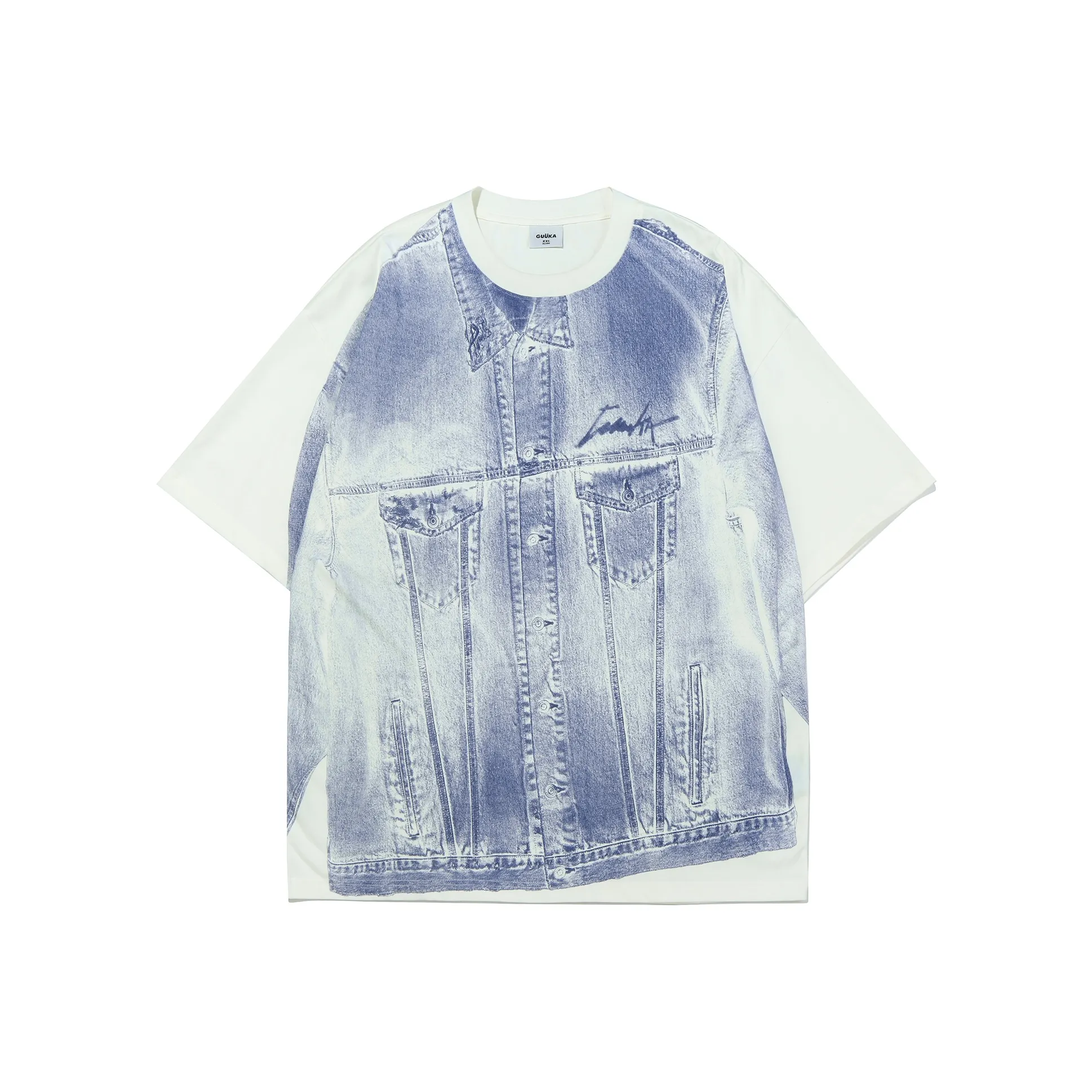 Guuka Короткий рукав T-рубашки Мужской Светло-синий