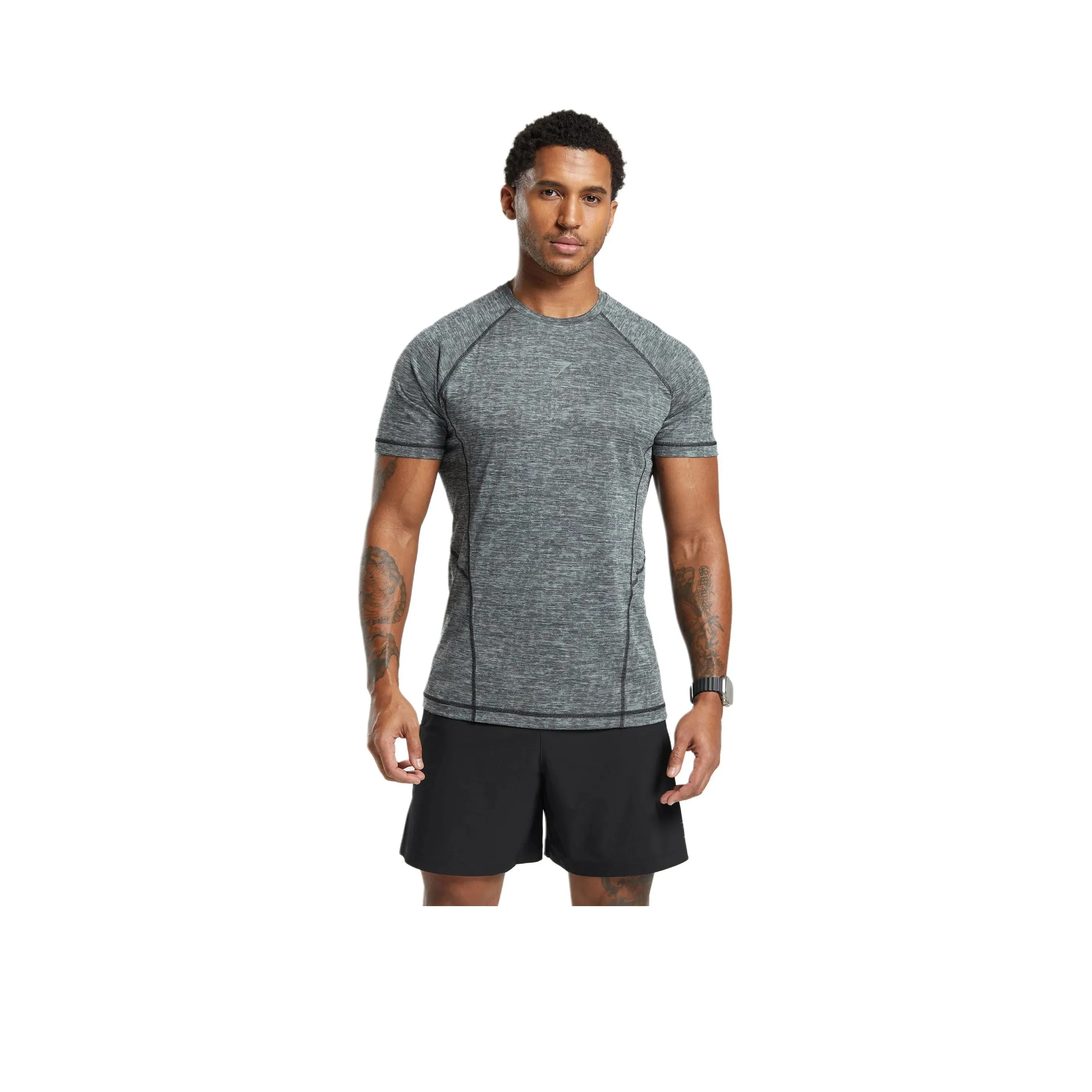 GYMSHARK T Shirt Men's Unit Green/Black
