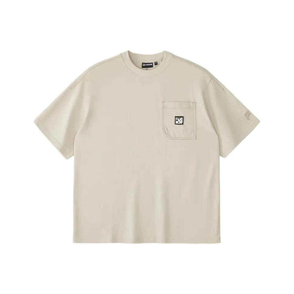 FILA FUSION T Shirt Men's Spring Buckwheat