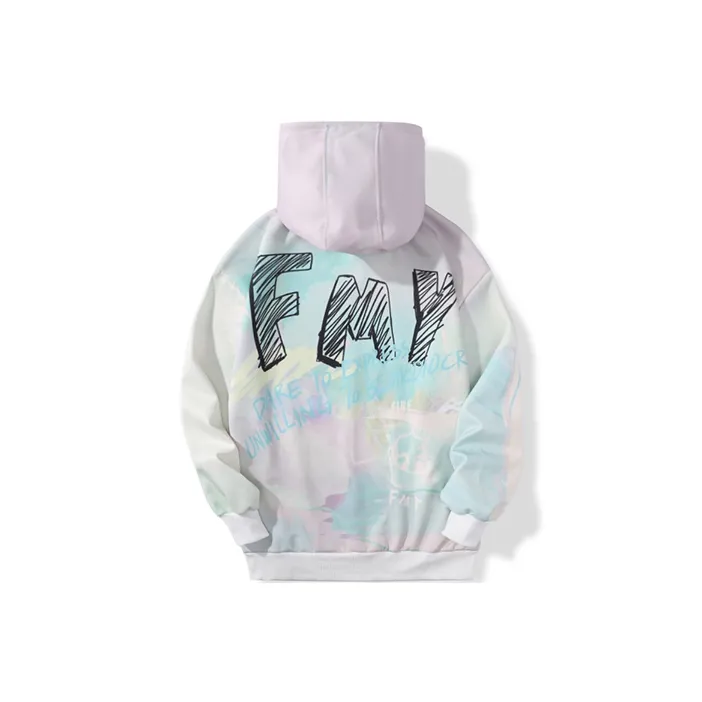 FireMonkey С капюшоном свободный крой стандартный свитшот унисекс цвет вишневый цветок розовый