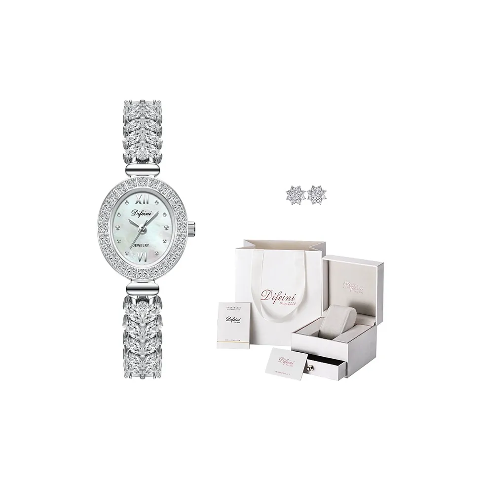 Difeini Sparkling Rhinestone Goddess Collection Star Rhinestone Tales Кварцевый механизм стальной ремешок часы
