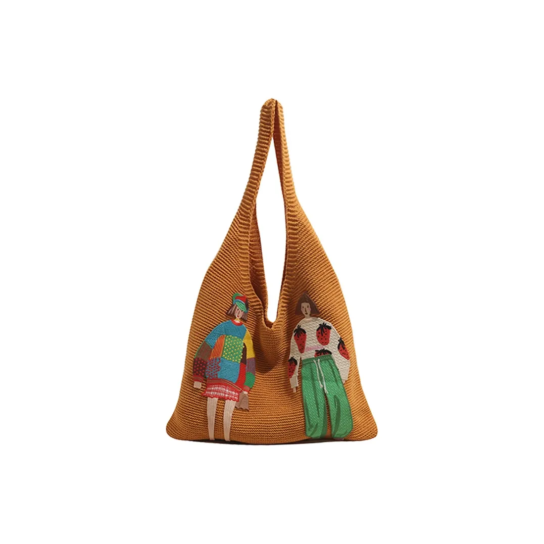 Ceion Keust Трикотажная ткань Сумка через плечо Средняя Женская Несколько цветов