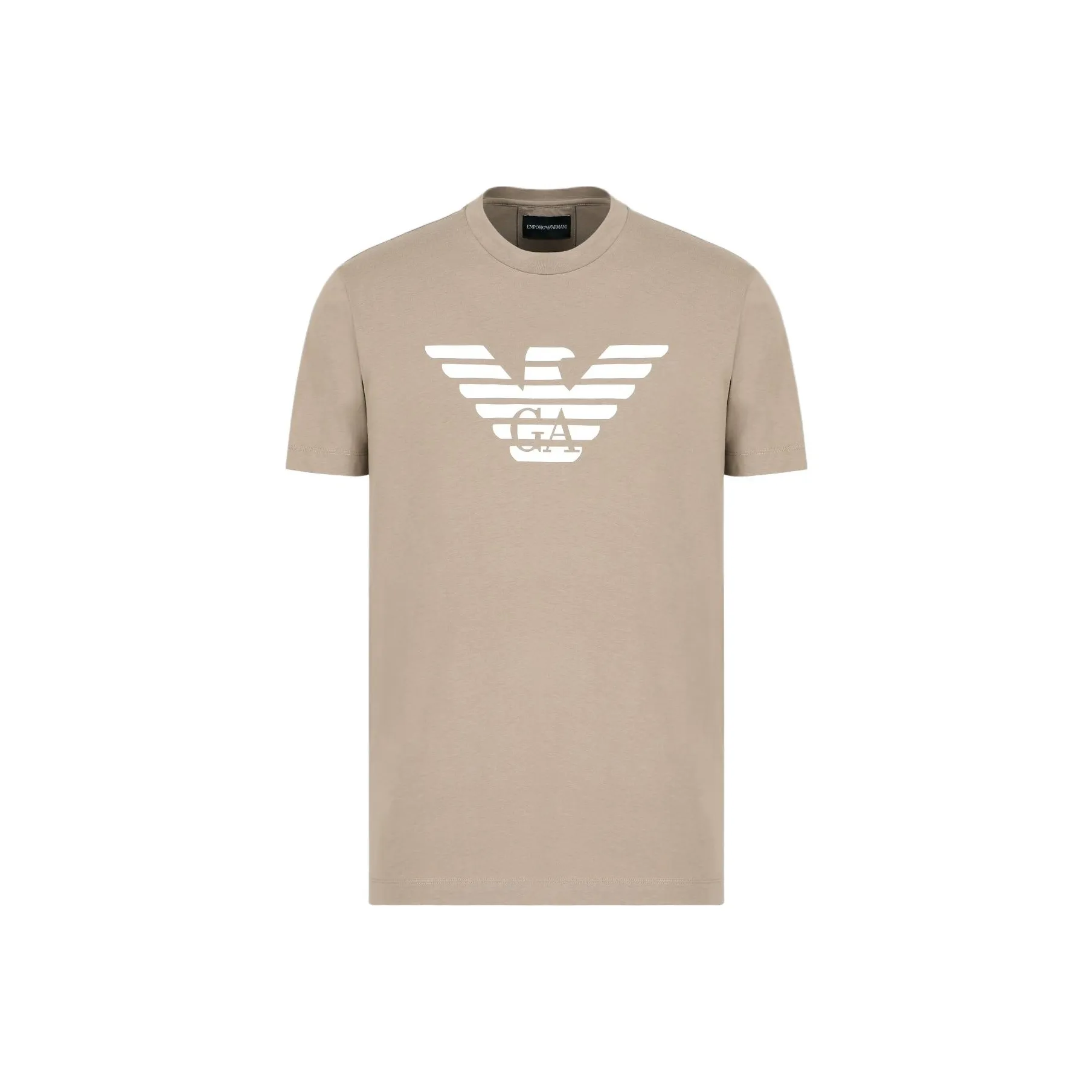 Emporio Armani T-рубашка мужская коричнево-хаки Qi