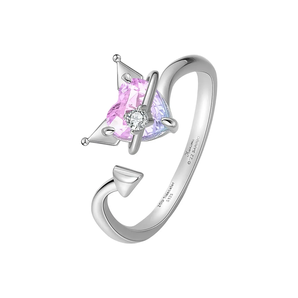 TIDECOLOR x Sanrio Kuromi Сладкий стиль Японский стиль Студенты Вечеринка Регулируемое отверстие Один Кольцо Аксессуары Мерч по IP