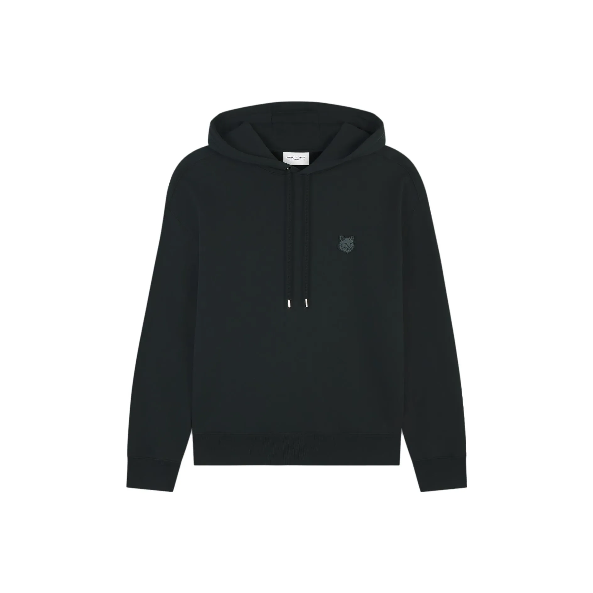 Maison Kitsuné Fox Head Patch Drawstring Hoodie