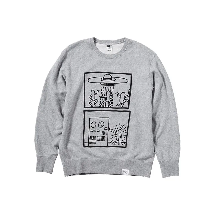UNIQLO Серый Унисекс Свитшоты