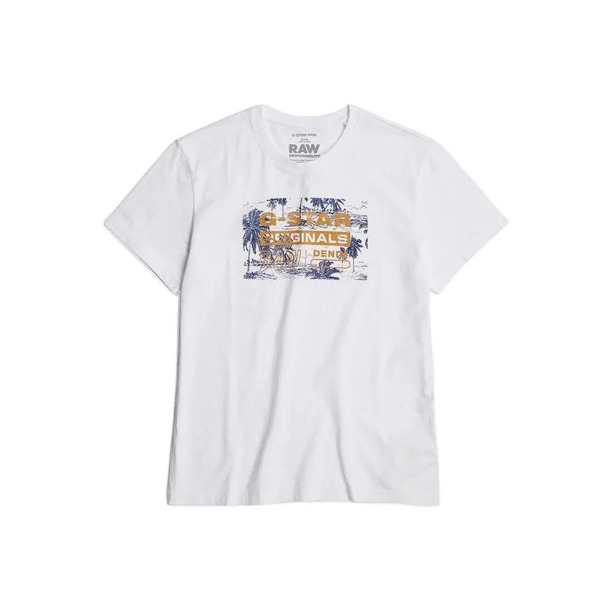 STAR Натуральная Белая Мужская T-Рубашка