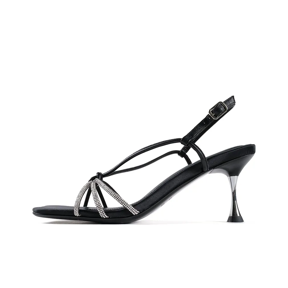 CICIFOR Moroccan Ромб Sea one Ремень Сандалии 7cm Женские Черный