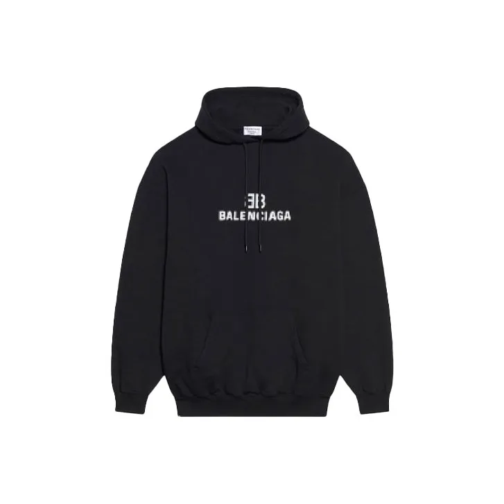 Balenciaga Mens Bb Pixel Medium Fit Hoodie