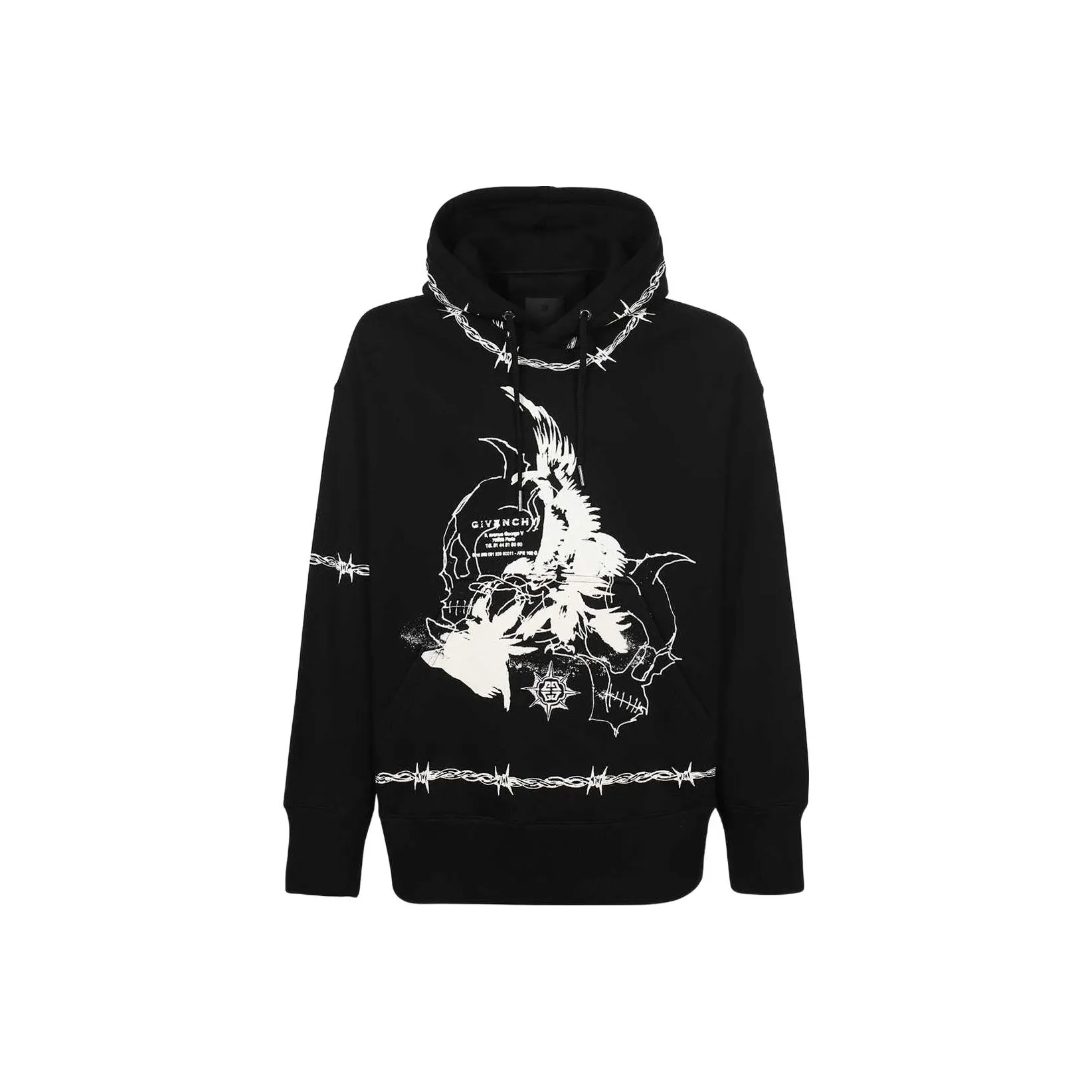 Givenchy Barbed Eagle Oversized Fit Hoodie