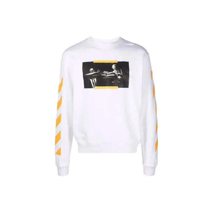OFF WHITE Caravaggio Saint Jerome Writing Print Slim Fit Sweatshirt