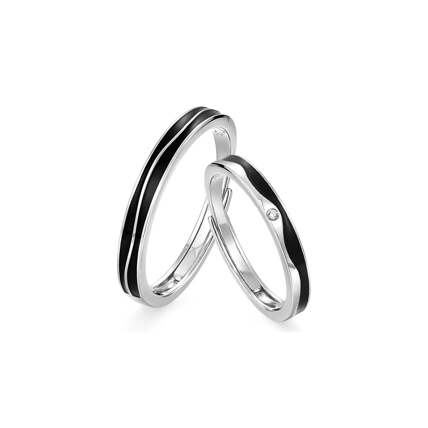 I Do Co. Кольца с синтетическим кубическим цирконием унисекс