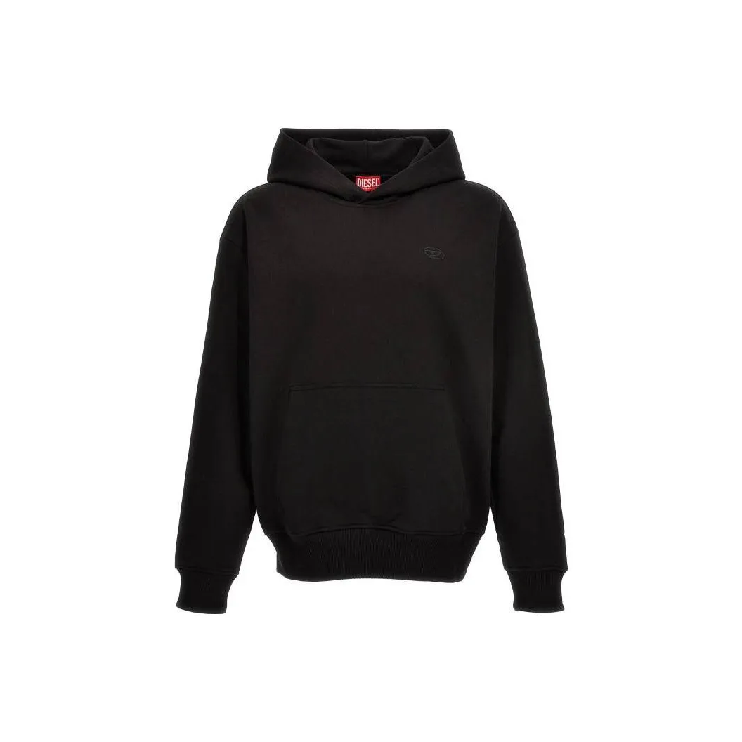 DIESEL S Macs Hood Megoval D Logo Embroidered Hoodie