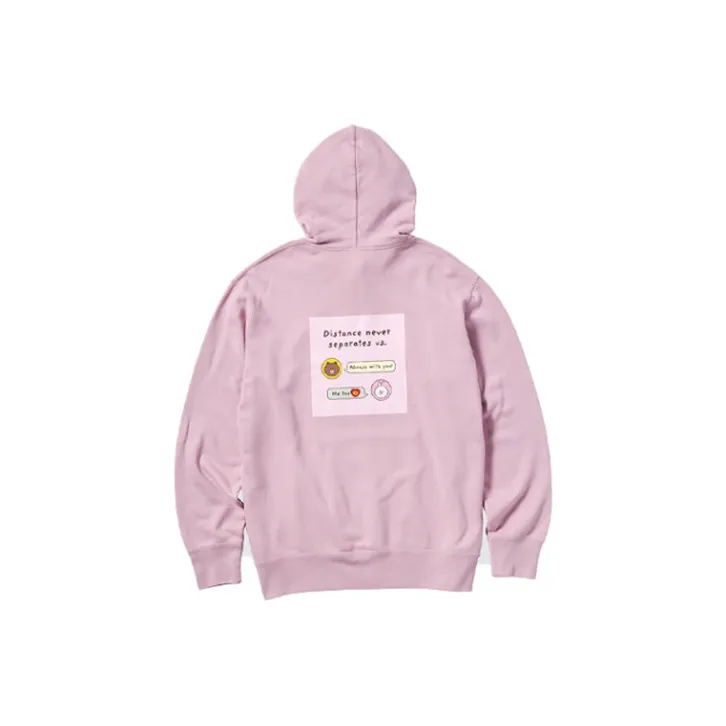 UNIQLO x LINE FRIENDS Толстовка Унисекс Пастельно-розовый