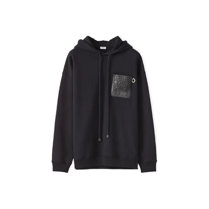LOEWE Anagram Leather Patch Hoodie