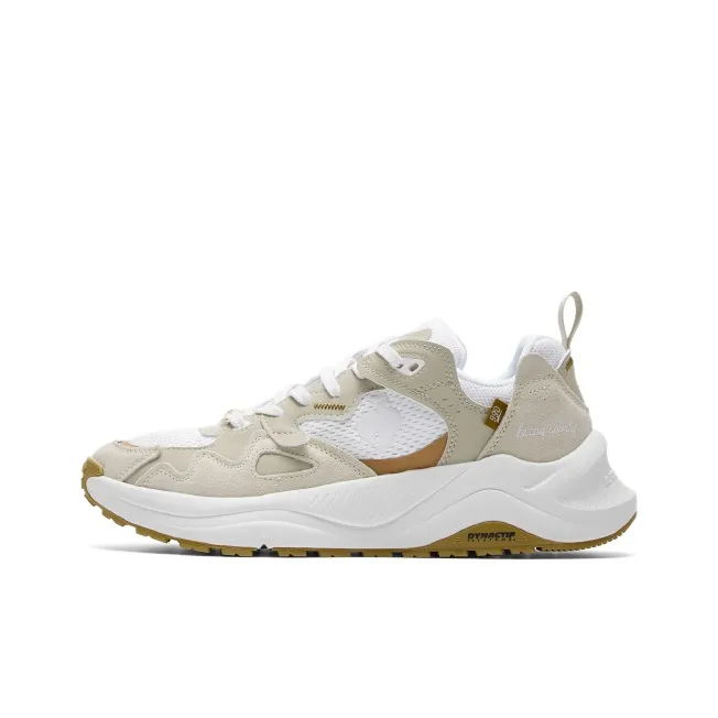 Le Coq Sportif LCS R990 Легкий и Дышащий Низкий Топ Кроссовки с Толстой Подошвой Унисекс Хаки Белый