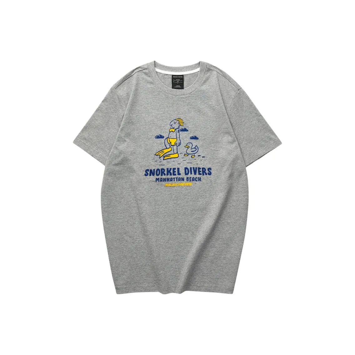 Skechers Colorful T-Shirt Унисекс Средний Фотиния Серый