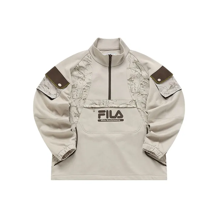 White Mountaineering X FILA FUSION Sweatshirts Men's Skin Gray