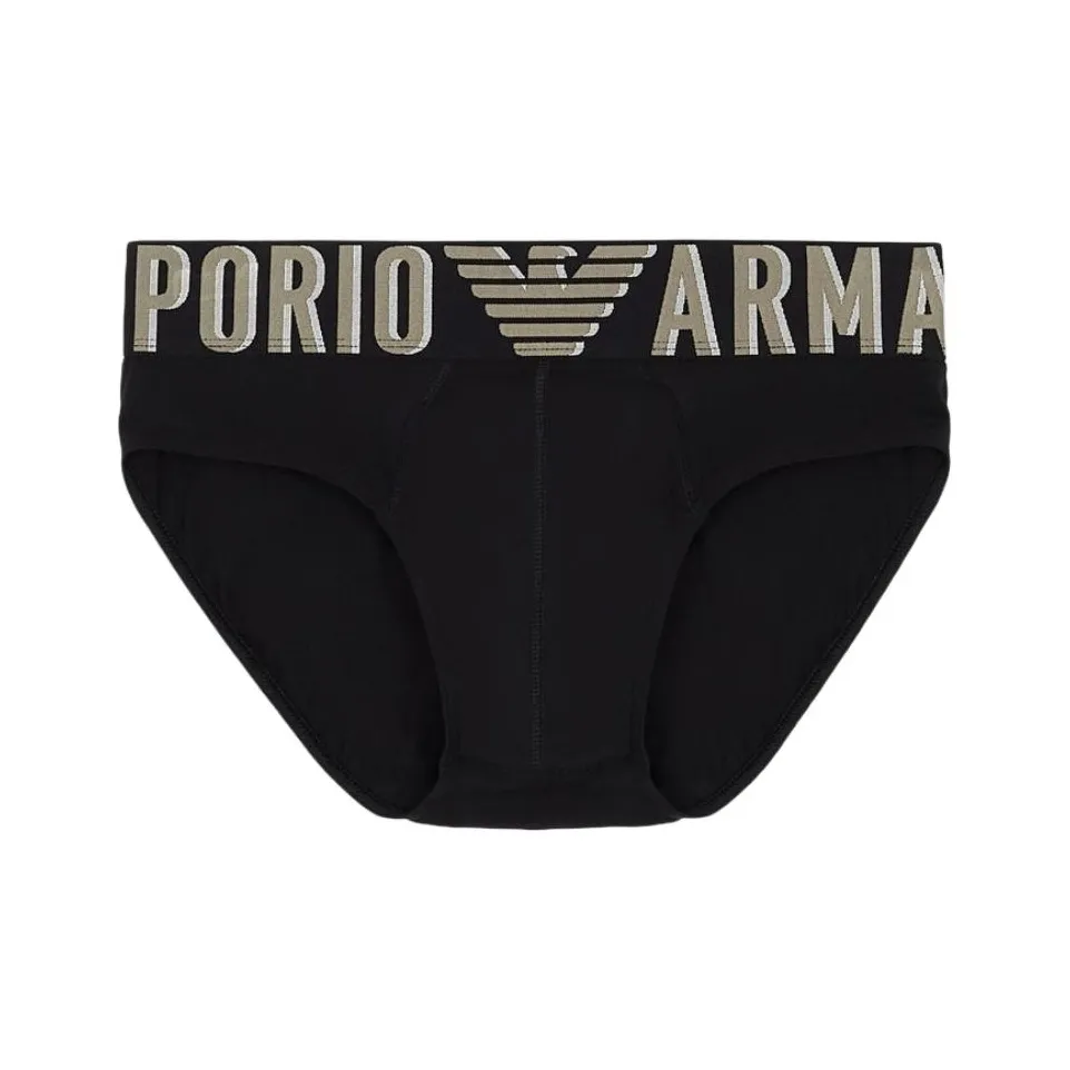 EMPORIO ARMANI Asv Megalogo Organic Cotton Briefs