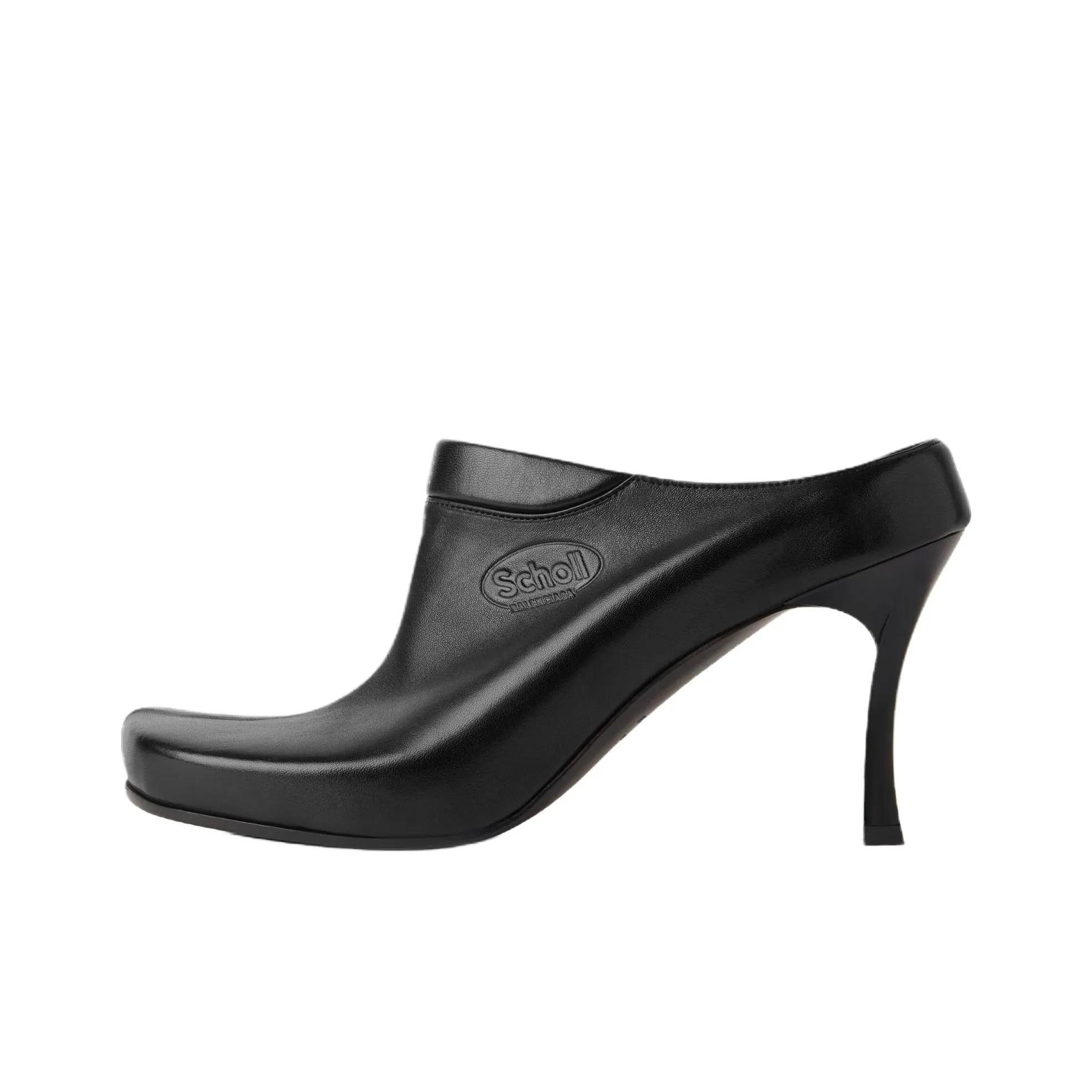Scholl x Balenciaga Closed Toe Slippers 8cm Women's Black