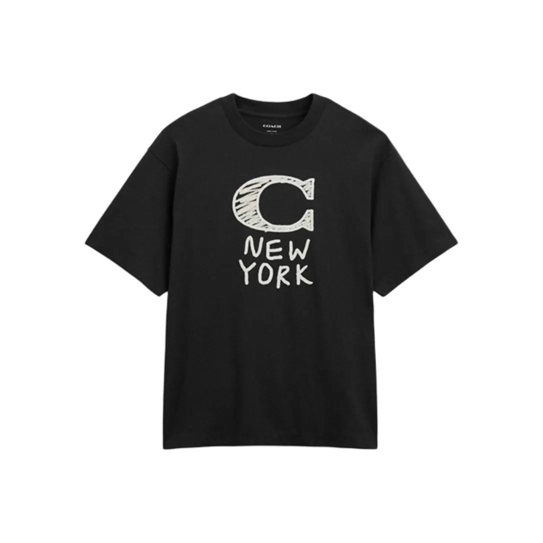 COACH Мужские черные T-рубашки