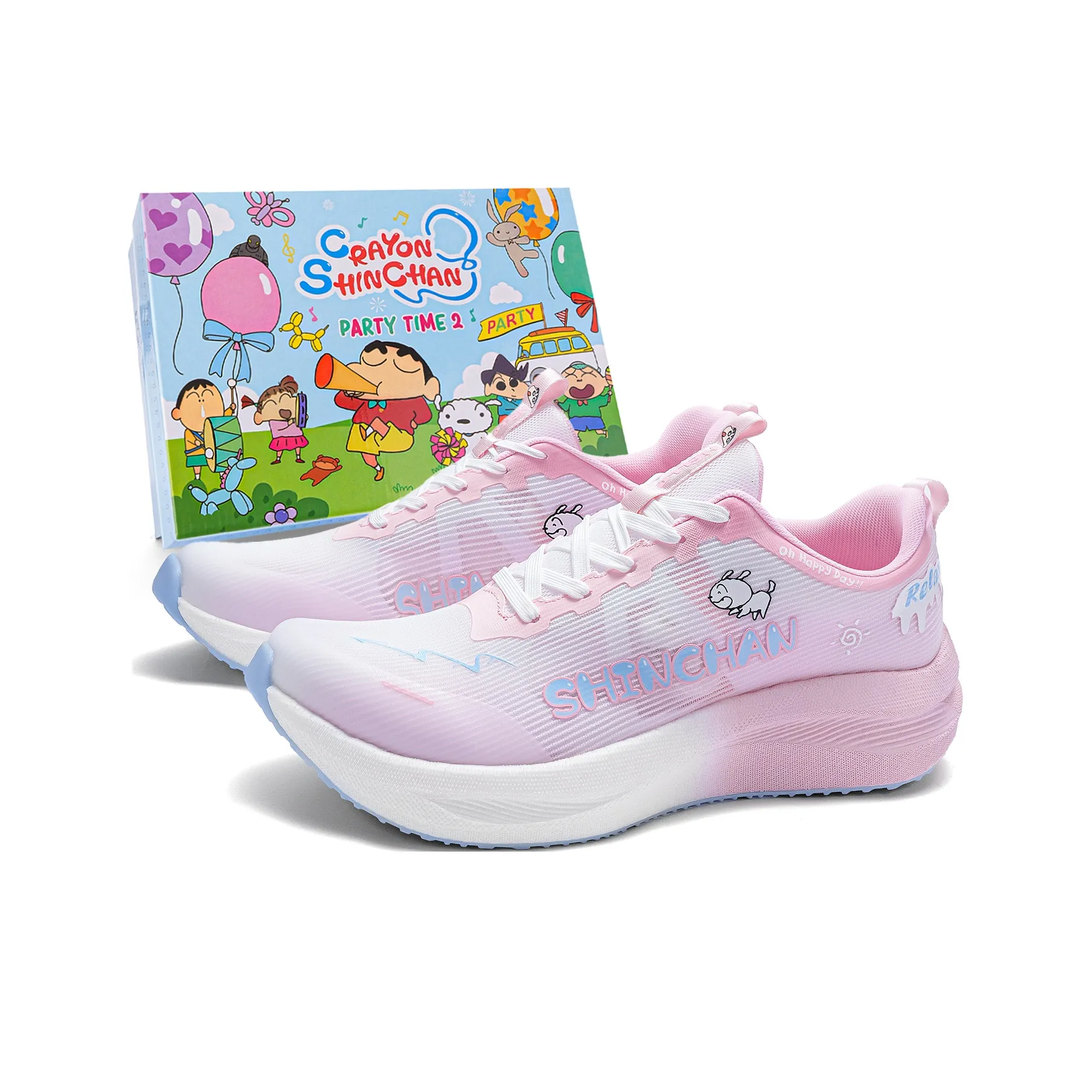 Crayon Shinchan Влагоотводящий Быстросохнущий Легкий Низкий Топ Беговые Кроссовки Унисекс