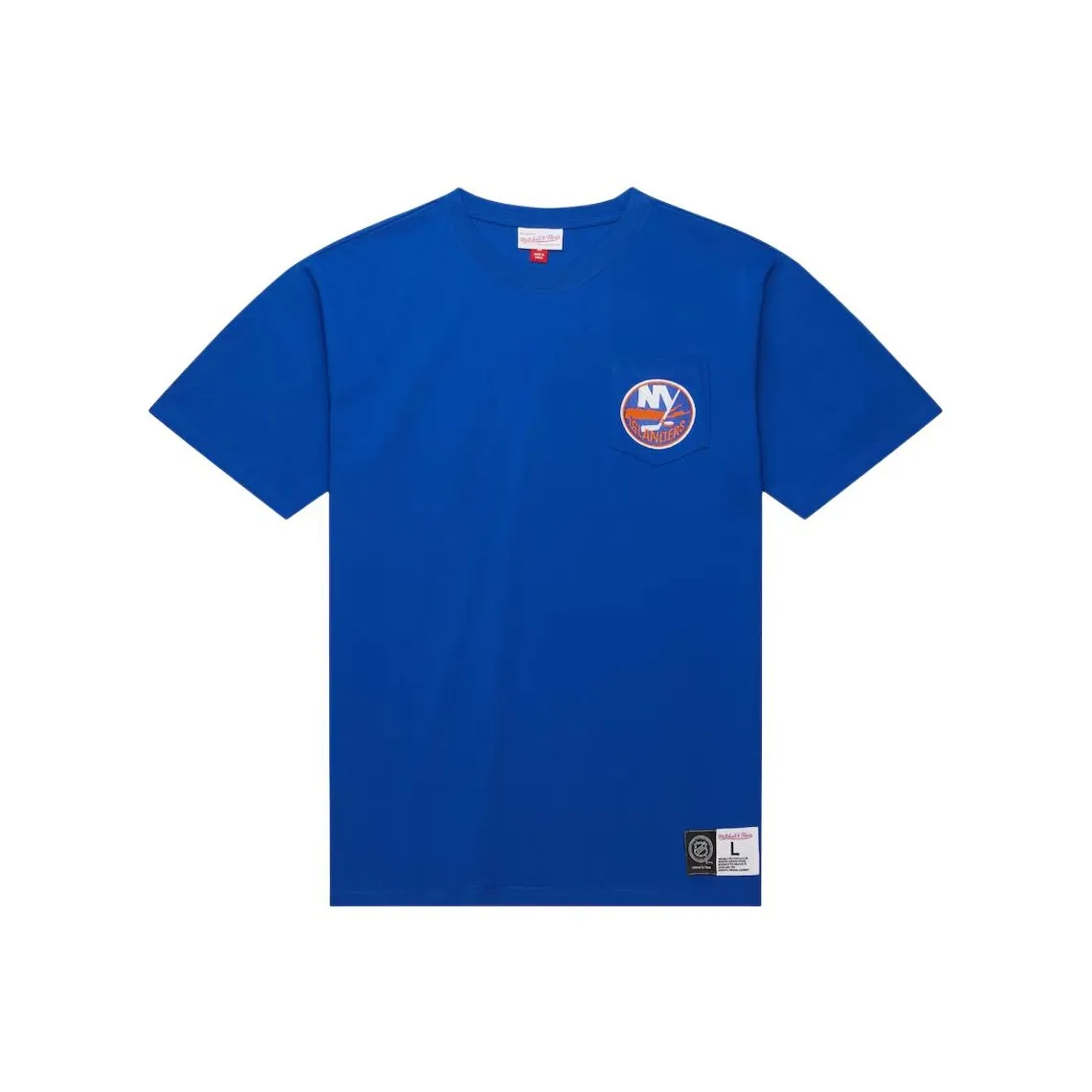 MITCHELL NESS Royal New York Islanders Premium Pocket T-Shirt Men's Royal Blue MITCHELL NESS Royal New York Islanders Премиум Карманная футболка Мужская Королевский синий