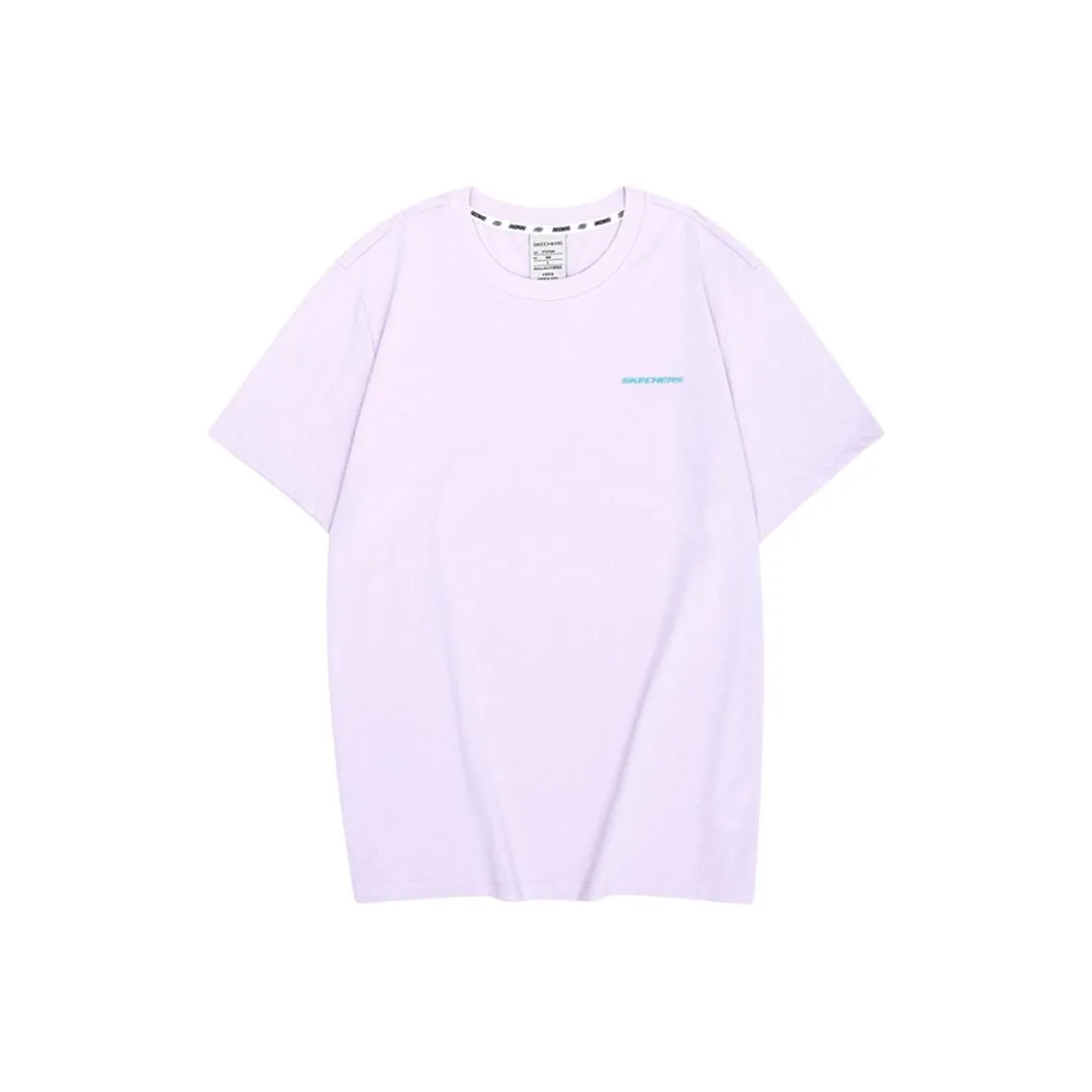 Skechers Colorful T Shirt Unisex Light Snow Cyan