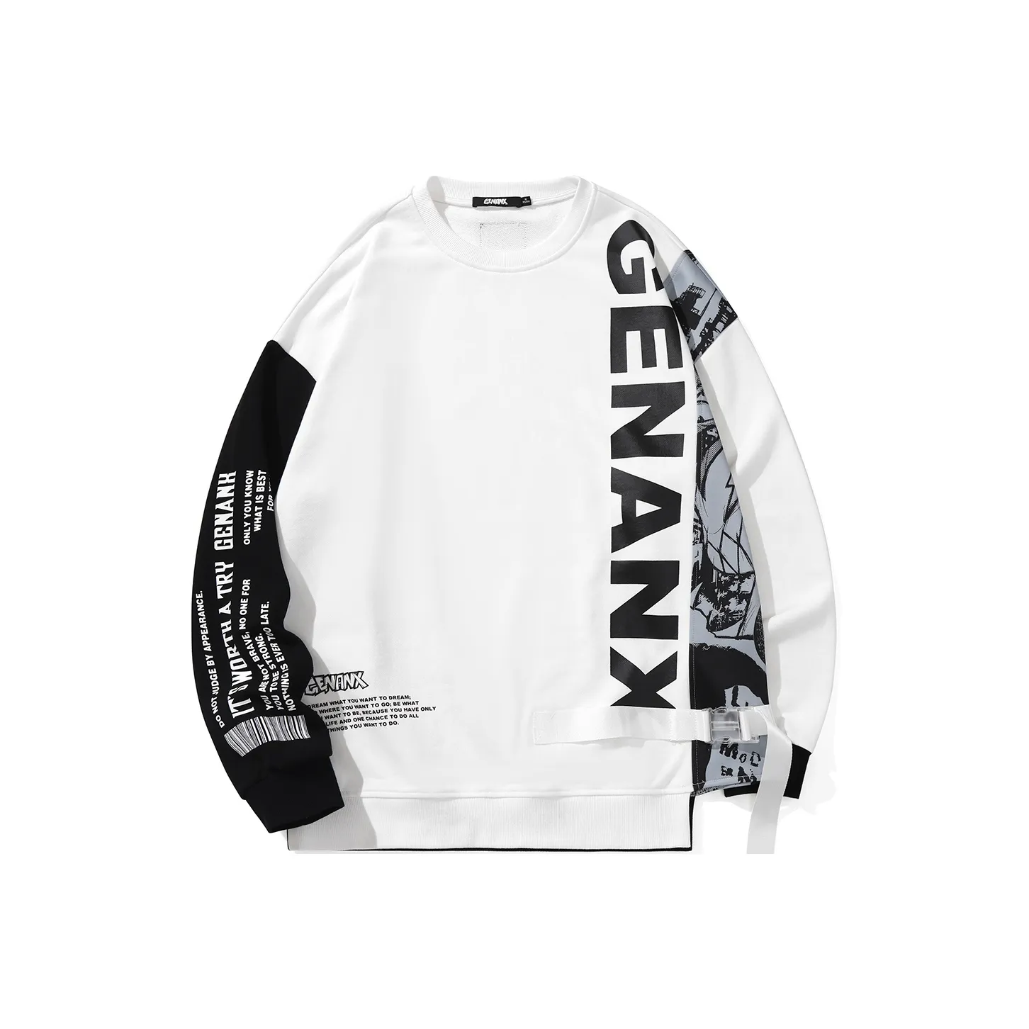 GENANX Белый Унисекс Свитшоты