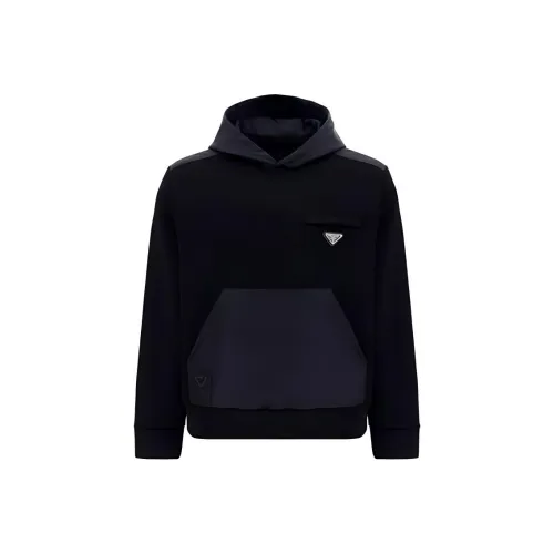 PRADA Черный Мужские Свитшоты