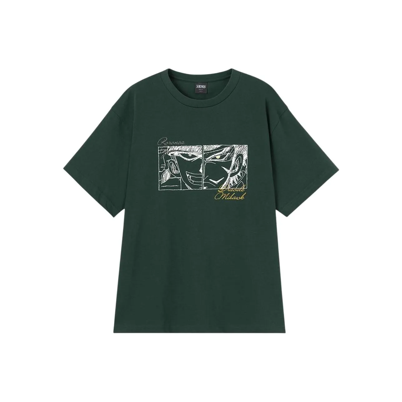 GU X ONE PIECE T-рубашка мужская темно-зеленая