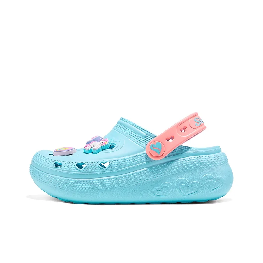 Skechers Kids Устойчивые к истиранию Дышащие Низкие Сандалии с Низким Верхом Светло-зеленые Детские