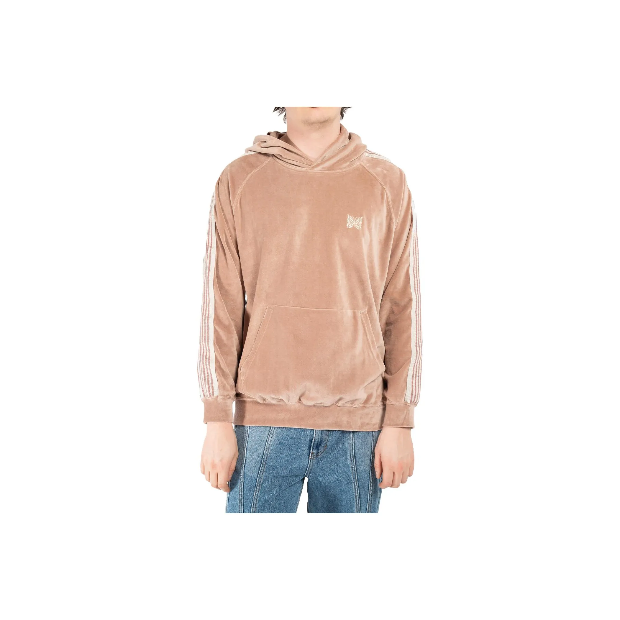 Needles Side stripe Velour Hoodie