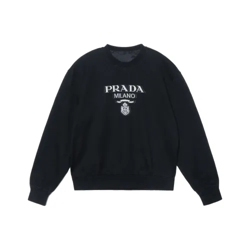 PRADA Черный Мужские Свитшоты
