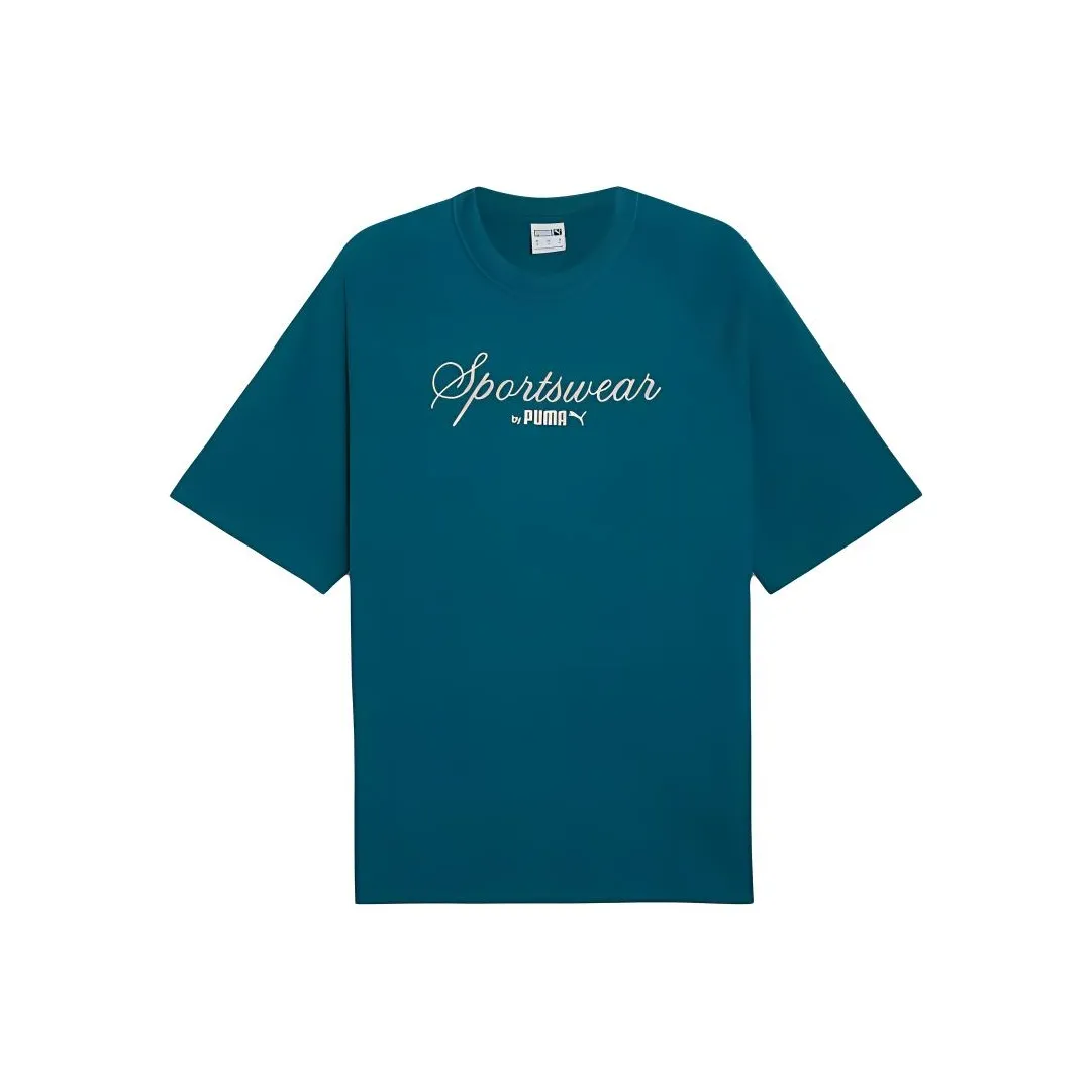 PUMA Classics+ Oversized Tee Men T Shirt Men's Cool Green