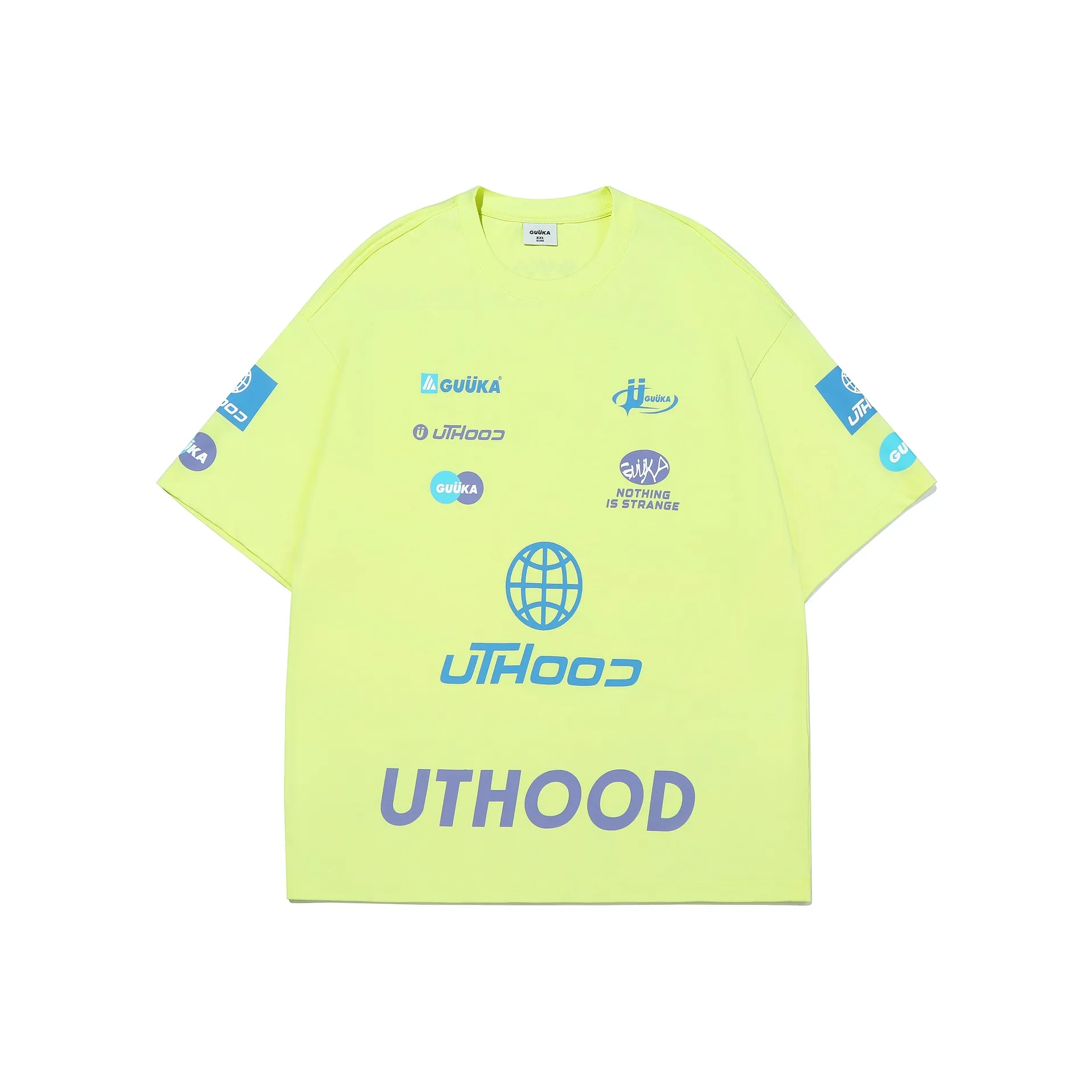 Guuka Short Sleeved T Shirts Men's Neon Yellow