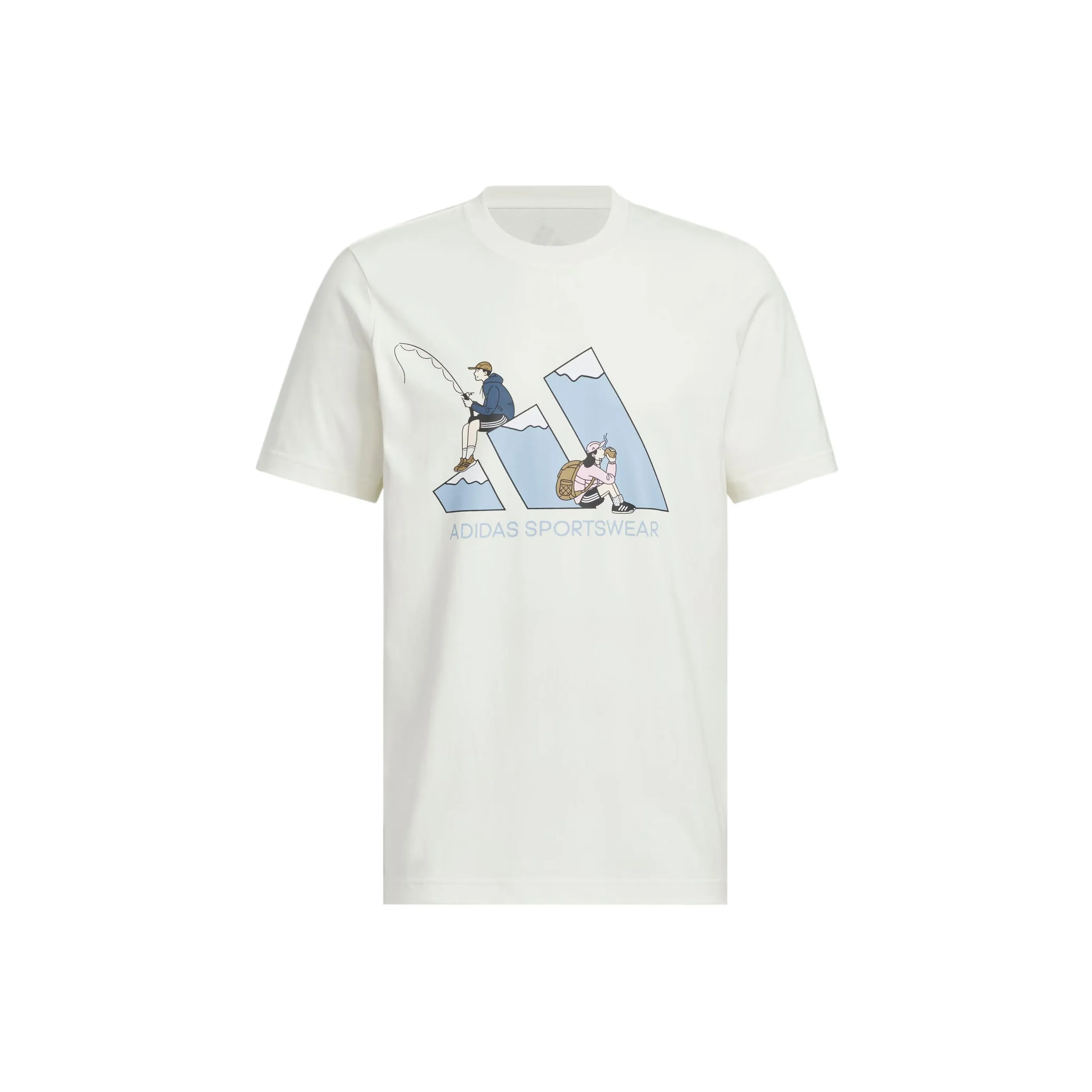 Adidas Graphic Short Sleeve T-Shirt Рубашка T-Shirt Унисекс Нефритовый Белый