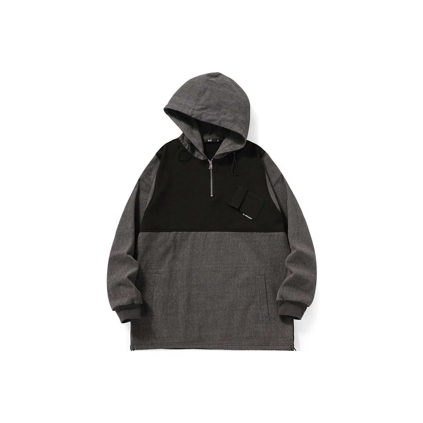 BT С капюшоном свободный крой обычный свитшот унисекс