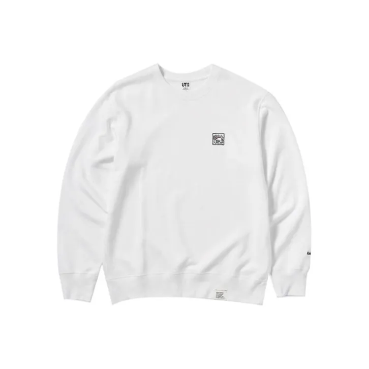 UNIQLO Белый Унисекс Свитшоты