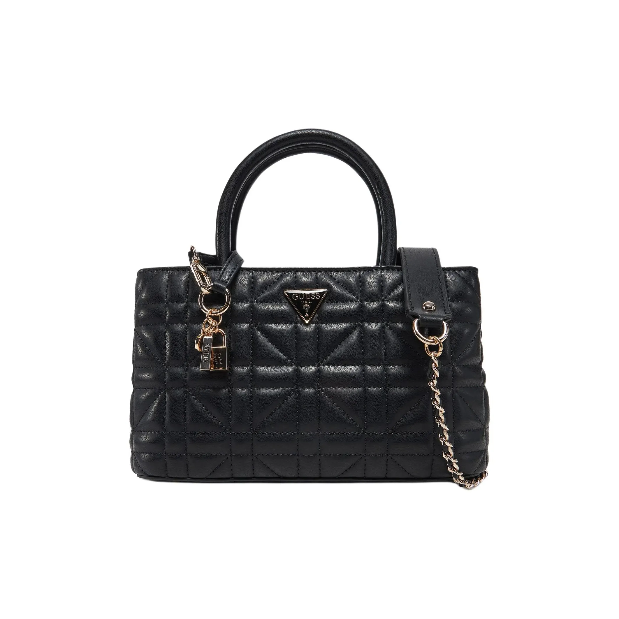 GUESS Faux Leather Shoulder Bag Crossbody Bag Handbag Small Size Women's Black