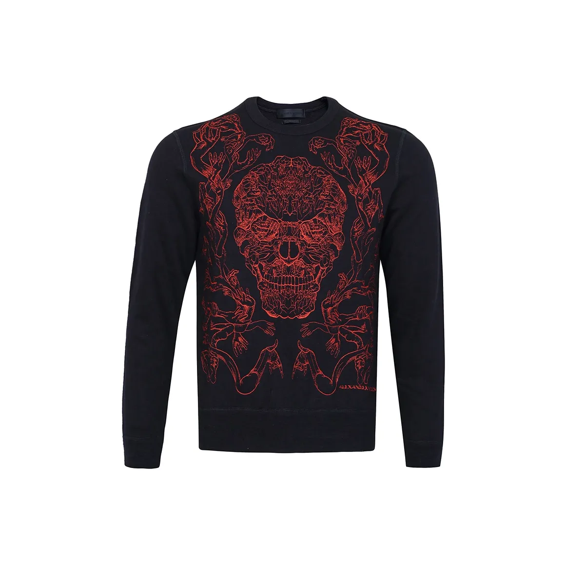 Alexander McQueen Sweatshirts Men's Black Red