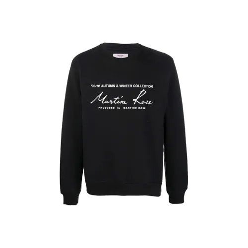 MARTINE ROSE Черный Унисекс Свитшоты