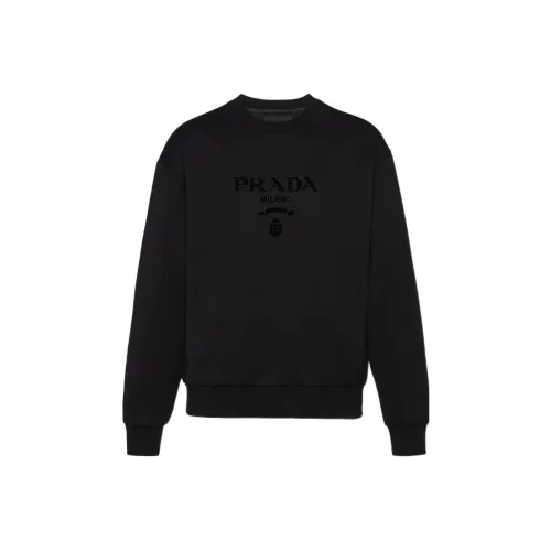 PRADA Черный Мужские Свитшоты