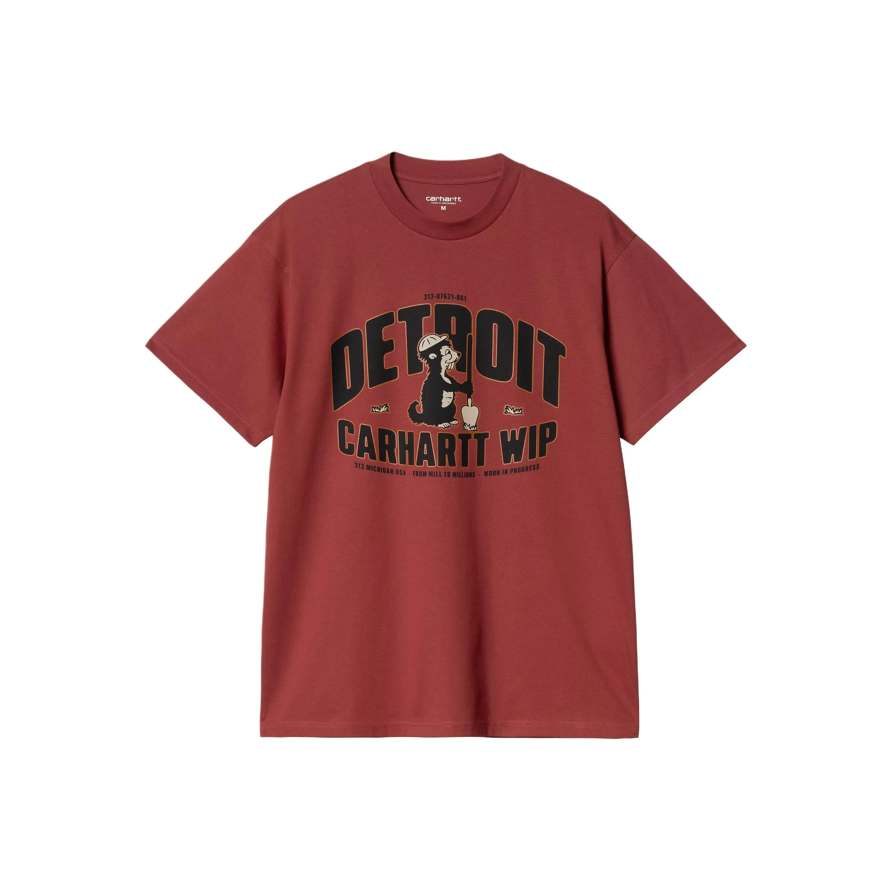Carhartt WIP Red Men's T-Shirts Кархартт WIP Красный Мужские Футболки
