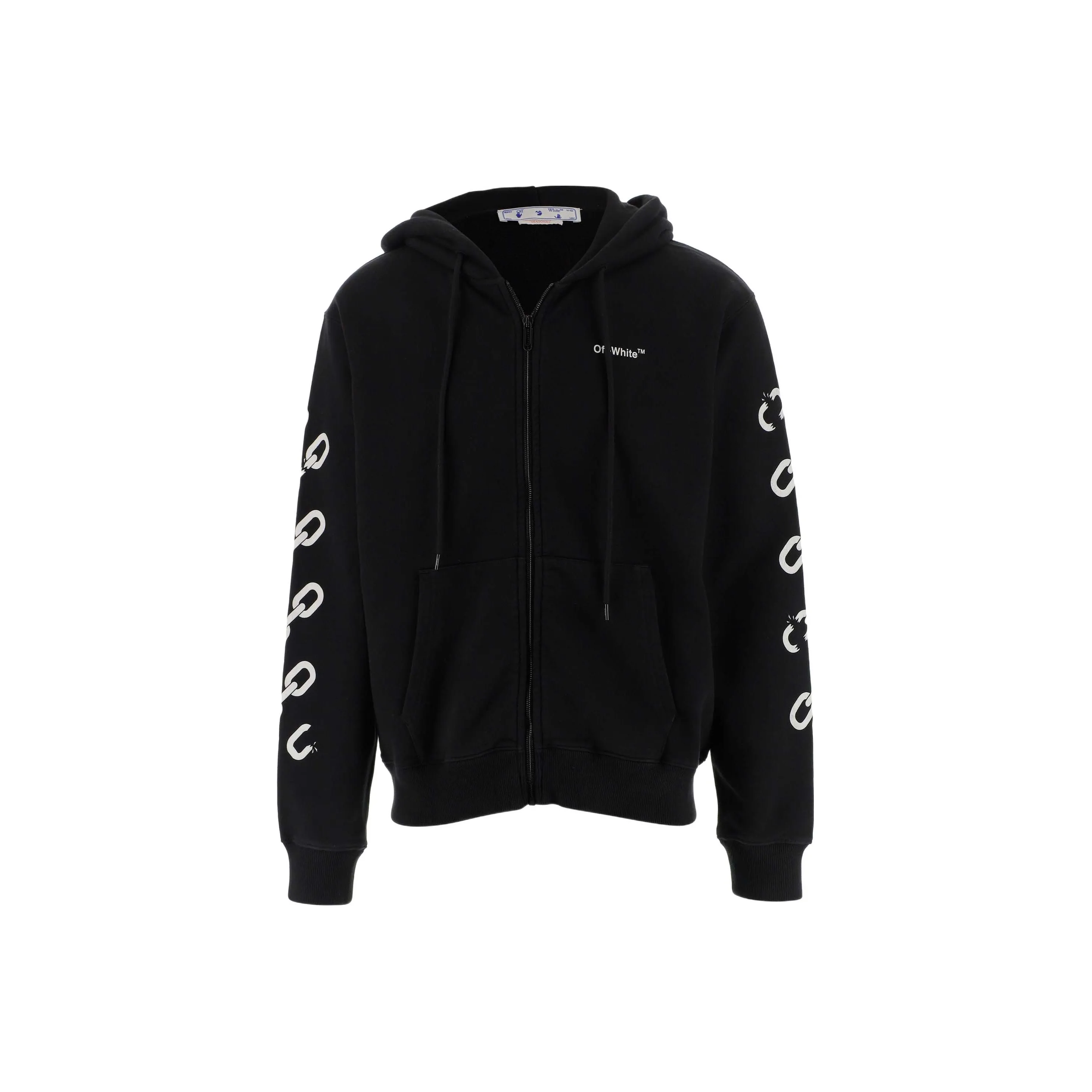 Off Белый Осенний Толстовка Мужской Черный